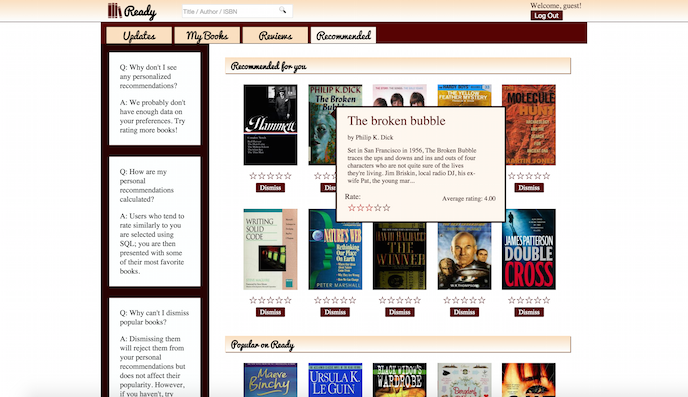 Ready: Social Book Recommendations